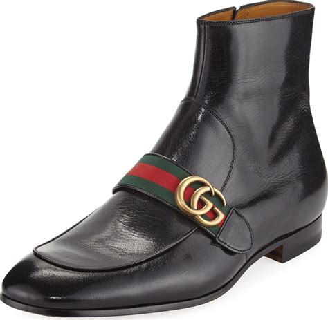 donnie dress boot black gucci nordstrom|Gucci Donnie Leather Boot with Double G .